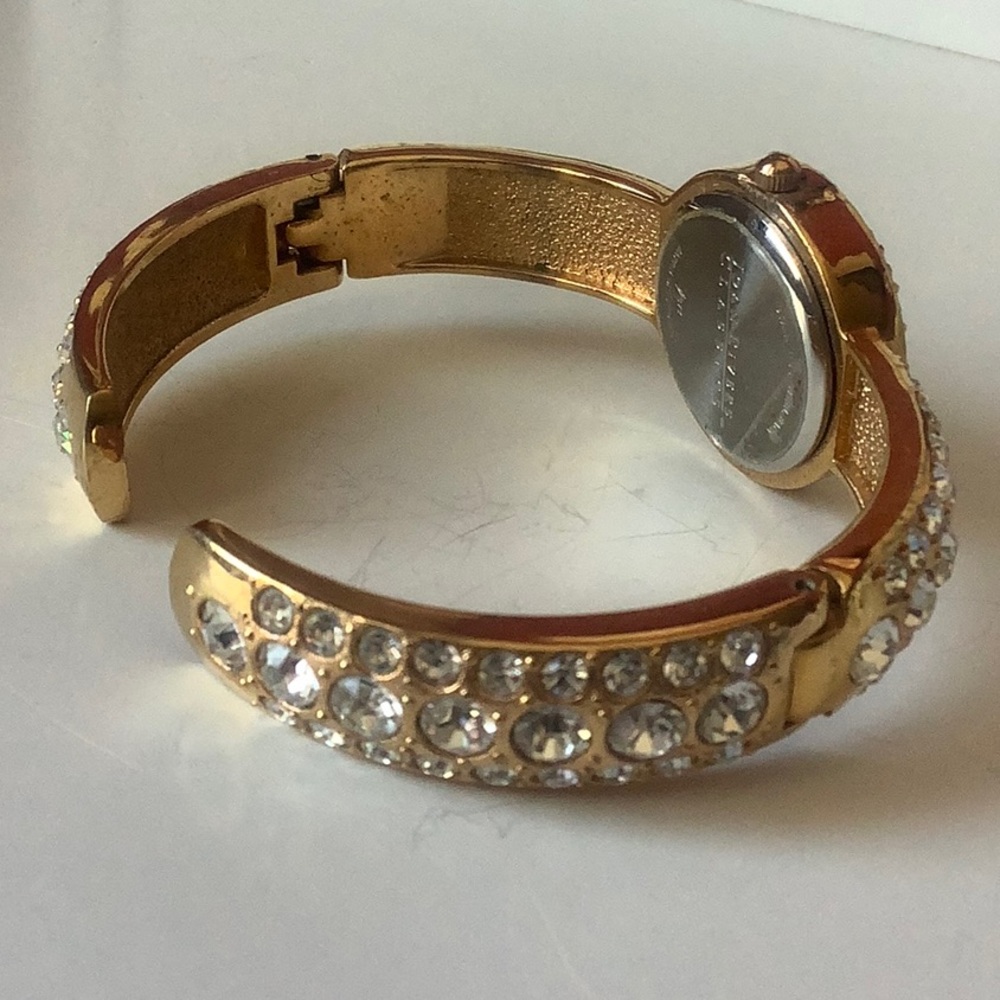 Joan Rivers Gold Crystal Bangle Watch - Picture 4 of 8